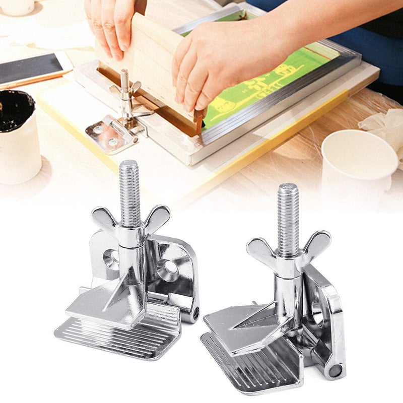 TECHTONGDA 2 pcs Butterfly Frame Hinge Clamp DIY Hobby Tool Heavy Duty Zinc Alloy Silk Screen Printing Printer with Screw - Image 2